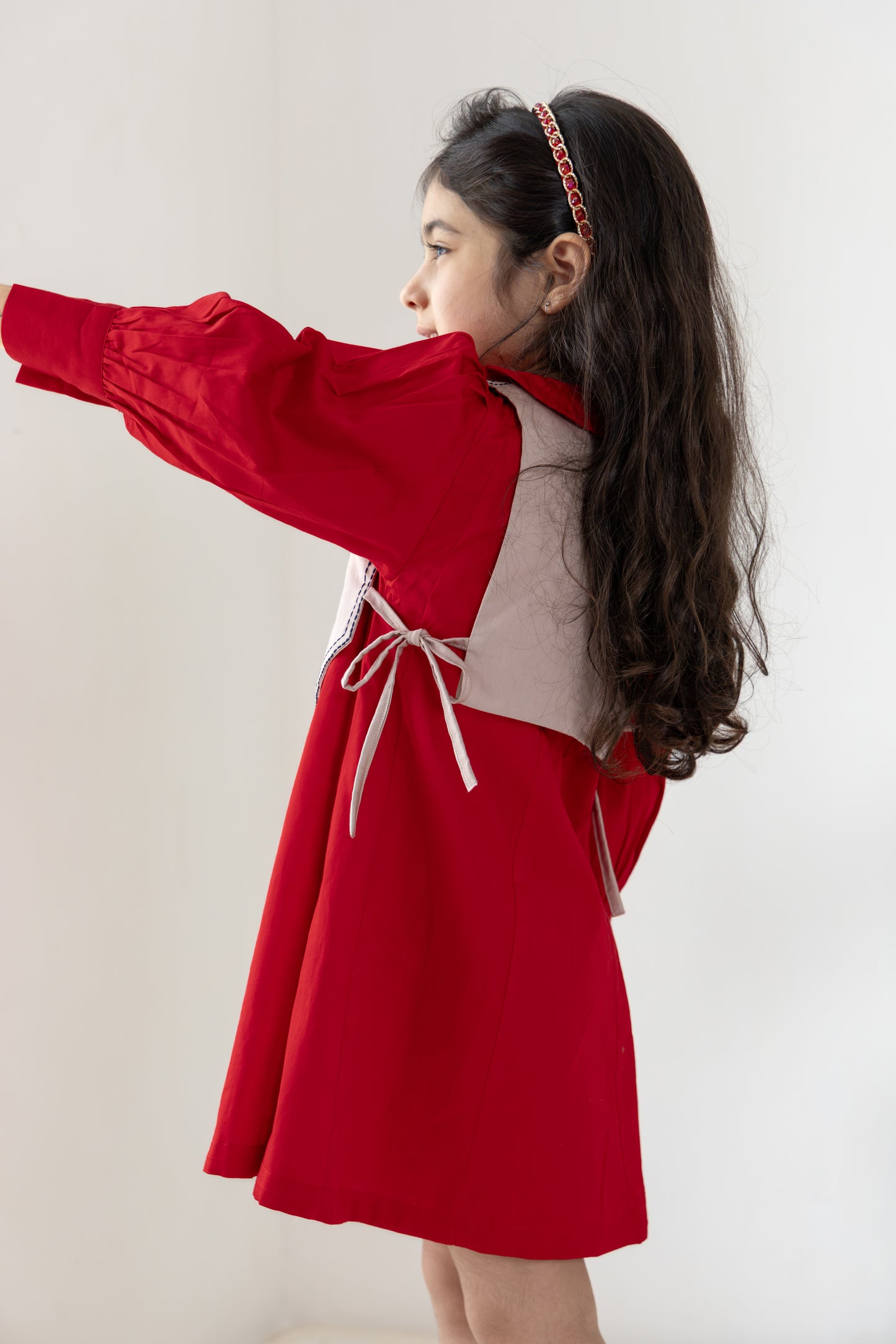 Red Waistcoat Dress