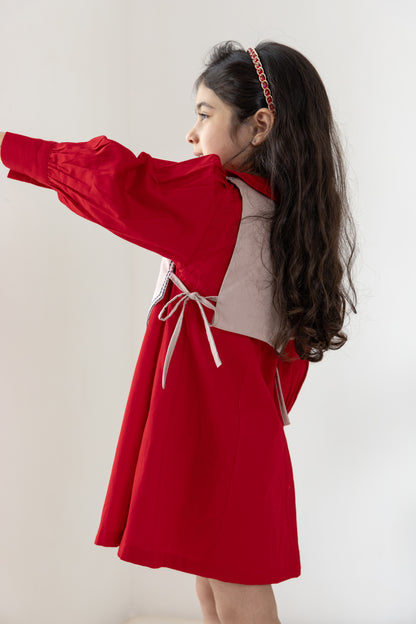 Red Waistcoat Dress