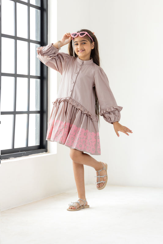 Beige Flared Dress