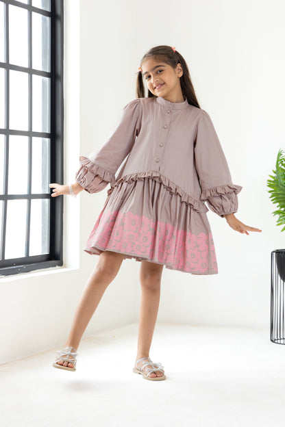 Beige Flared Dress