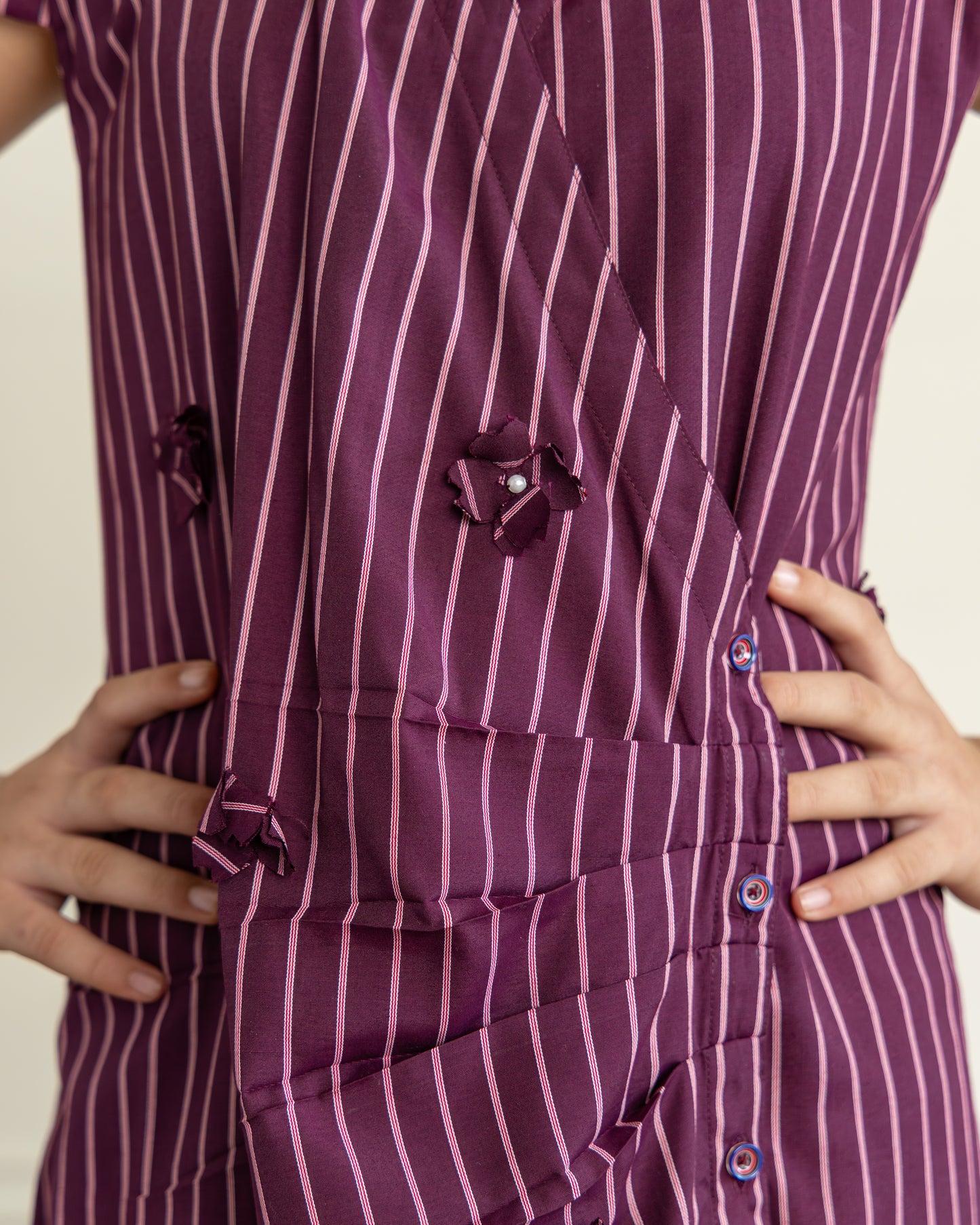 Draped Wine Dress