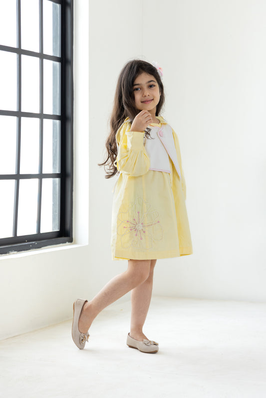 Butter Yellow Waistcoat Dress