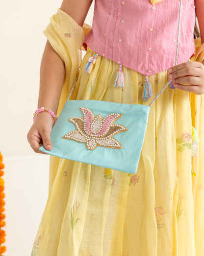Flamingo Lehenga Set- Yellow