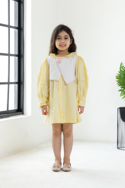 Butter Yellow Waistcoat Dress