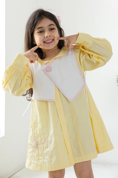 Butter Yellow Waistcoat Dress