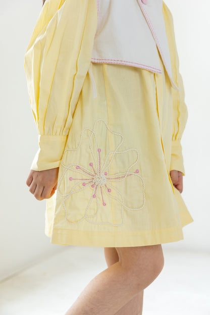 Butter Yellow Waistcoat Dress