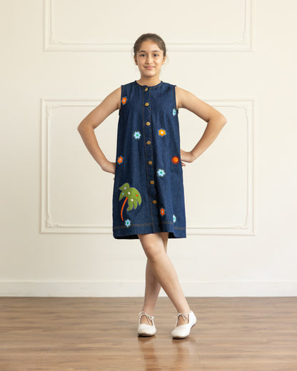 Denim Patch Dress