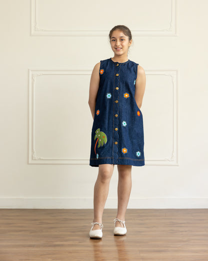 Denim Patch Dress