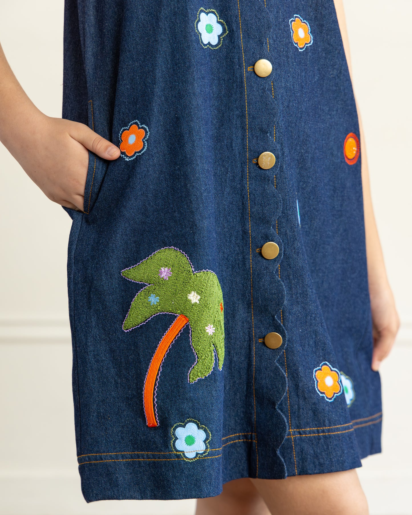 Denim Patch Dress