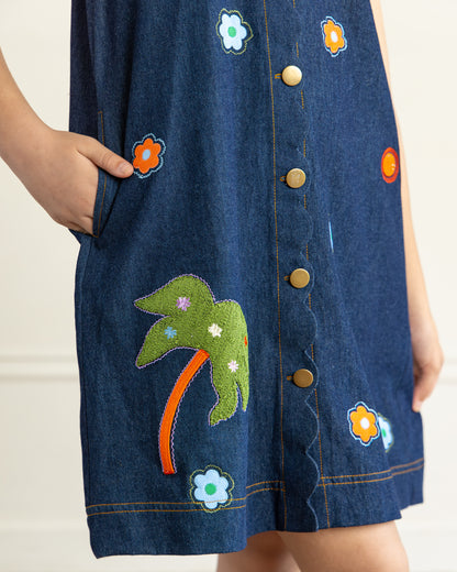 Denim Patch Dress