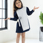 Navy Overlay Dress