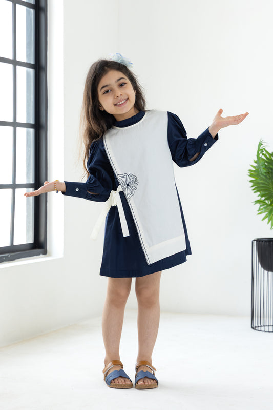 Navy Overlay Dress