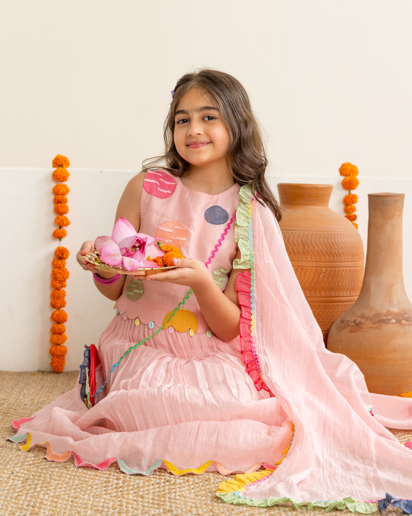 Blush Polka Lehenga Set