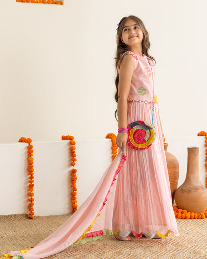 Blush Polka Lehenga Set