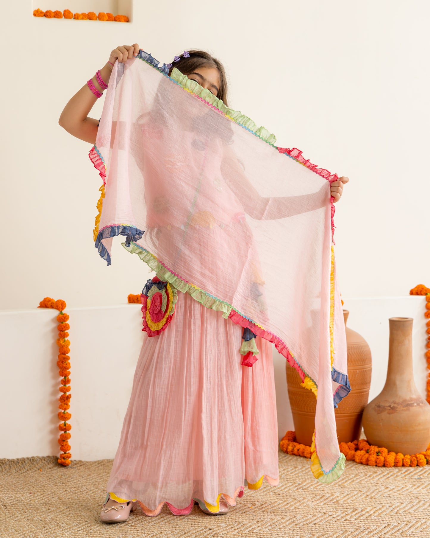 Blush Polka Lehenga Set