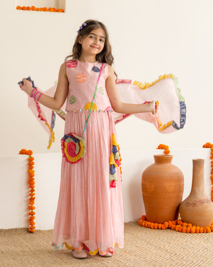 Blush Polka Lehenga Set