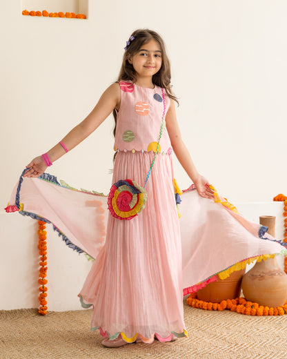 Blush Polka Lehenga Set