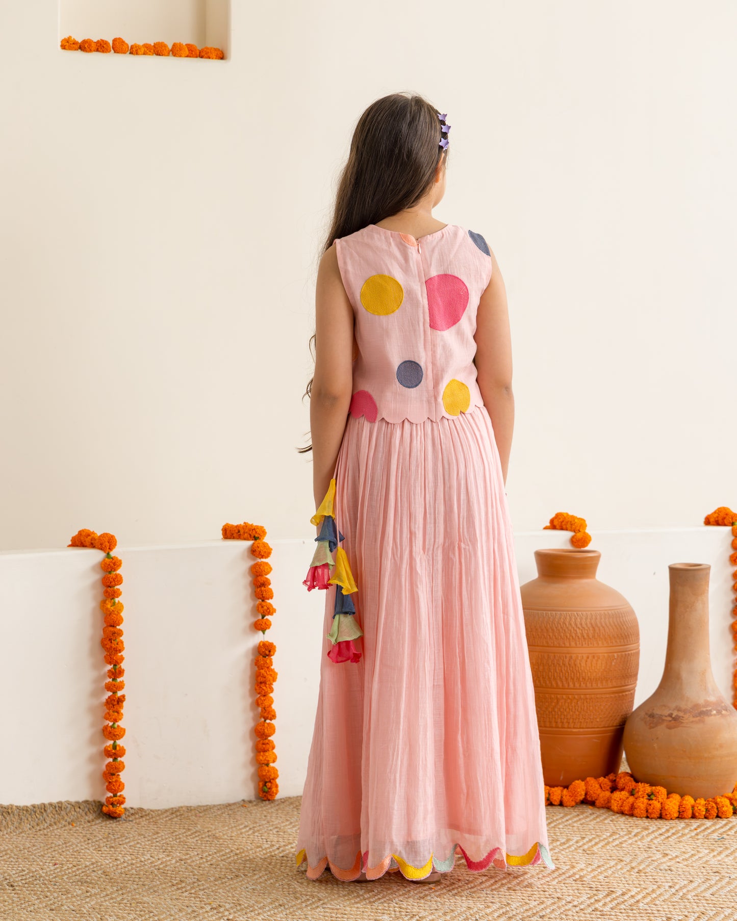 Blush Polka Lehenga Set