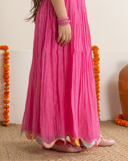 Rani Pink Polka Lehenga Set