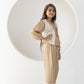Beige Palms Waistcoat Co-ord Set