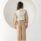 Beige Palms Waistcoat Co-ord Set
