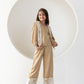 Beige Palms Waistcoat Co-ord Set