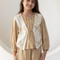 Beige Palms Waistcoat Co-ord Set