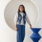 Blue Palms Waistcoat Co-ord Set