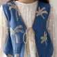 Blue Palms Waistcoat Co-ord Set