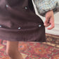 Mocha Embroidered Pinafore Dress