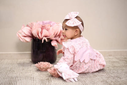 Pink Rose Romper Set With Mimi Bunny Doll - RISA DREAMWORLD