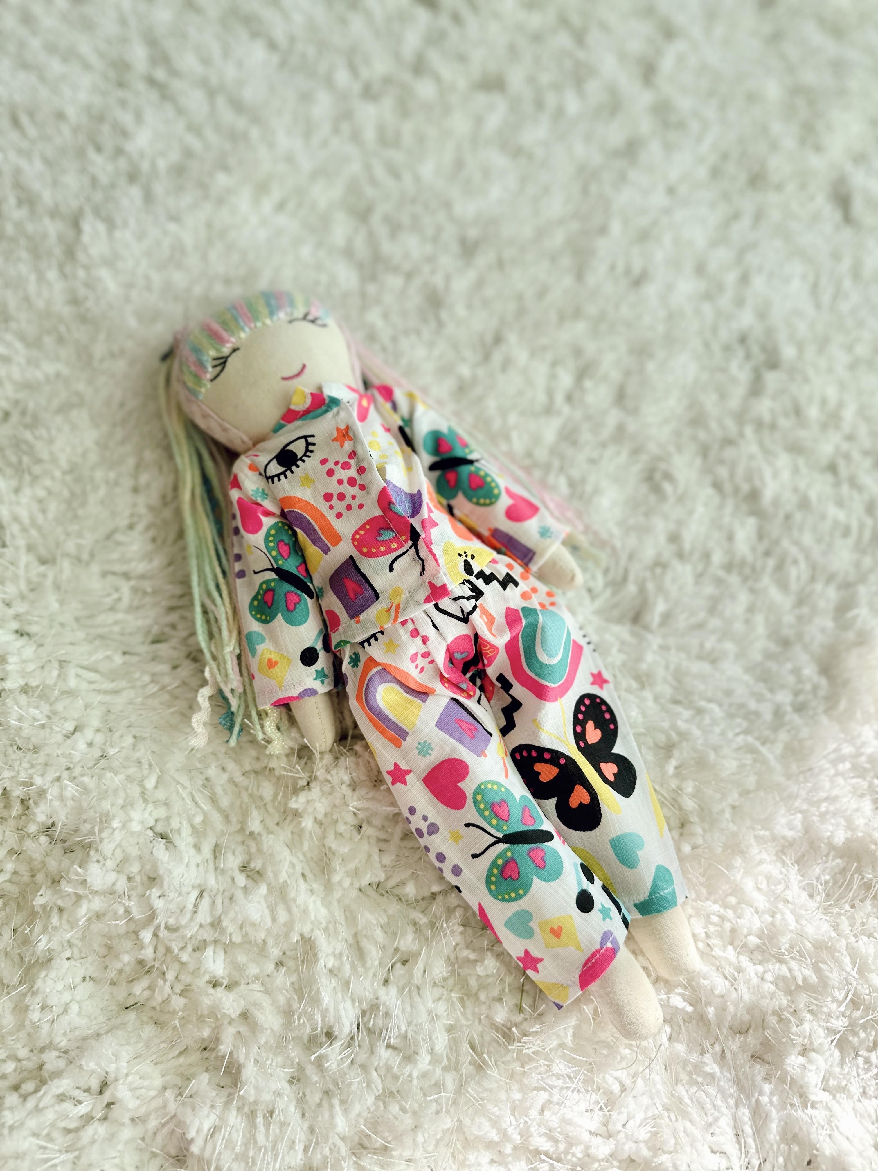 Pop Print Night Suit With Doll RISA DREAMWORLD