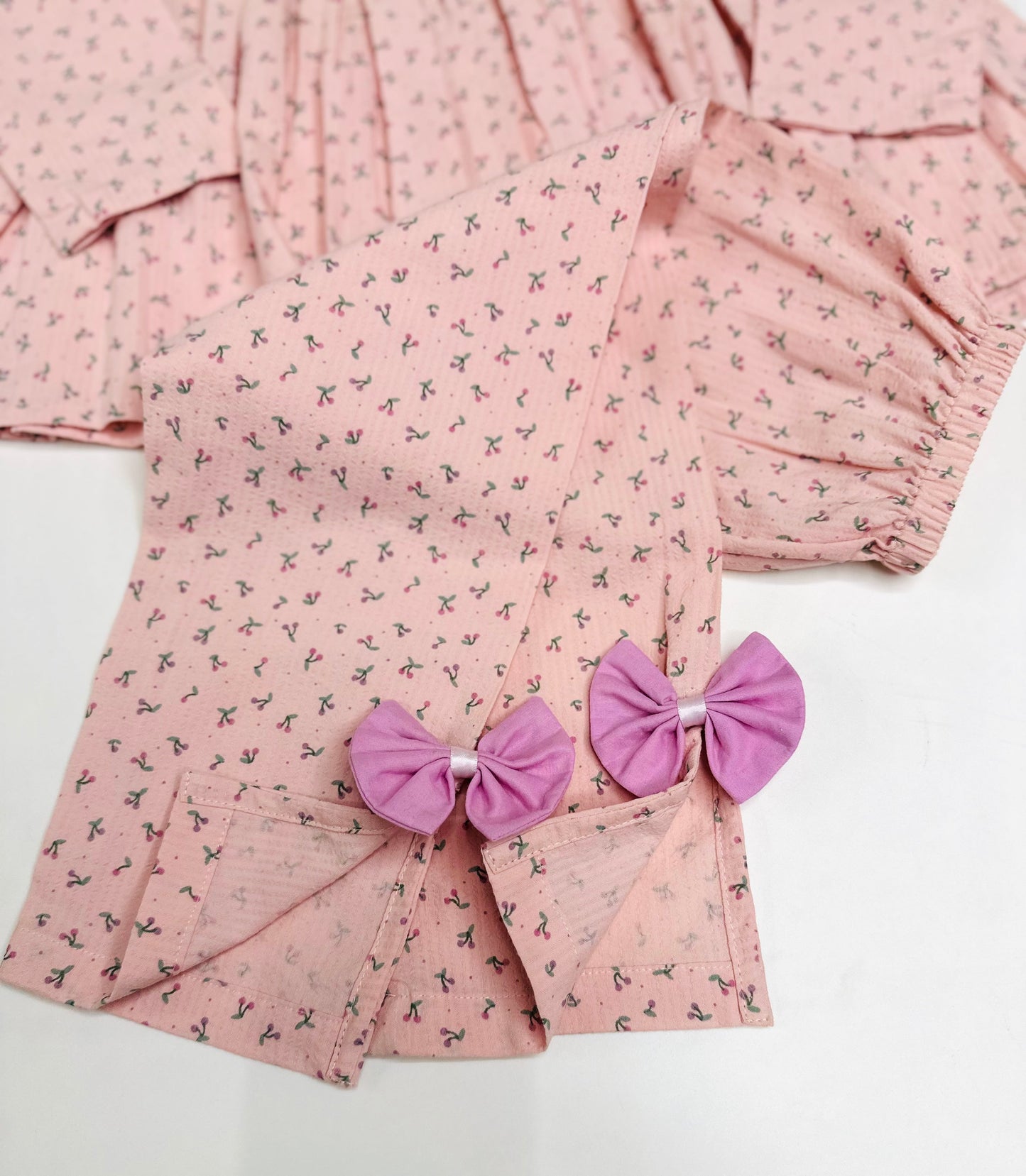 The Cherry Print Set with Matching Bunny Doll - RISA DREAMWORLD